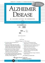 Alzheimer Dis Assoc Disord. 2017 Apr-Jun; 31(2):152-158.